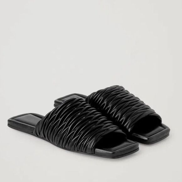 COS Shoes - COS Leather Square Toe Sandals NWT